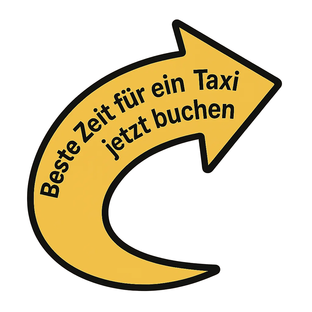 Beste Zeit für ein Taxi – jetzt buchen.